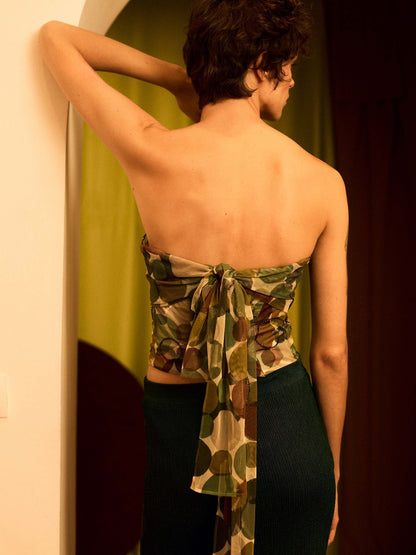 Corpiño tul círculos