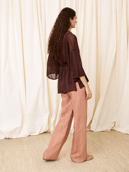 Chaqueta lurex chocolate