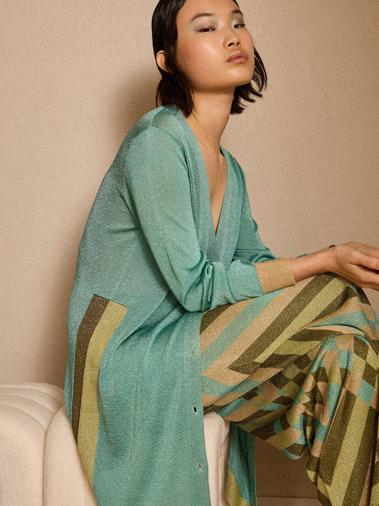 Chaqueta lurex turquesa