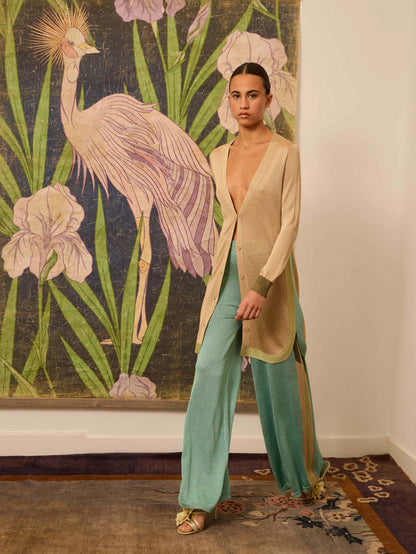 Chaqueta lurex dorada