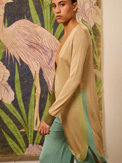 Chaqueta lurex dorada