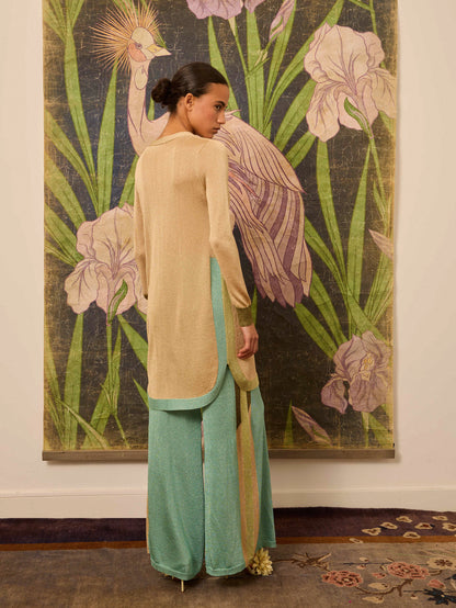 Chaqueta lurex dorada