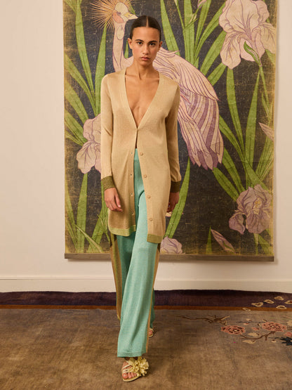 Chaqueta lurex dorada