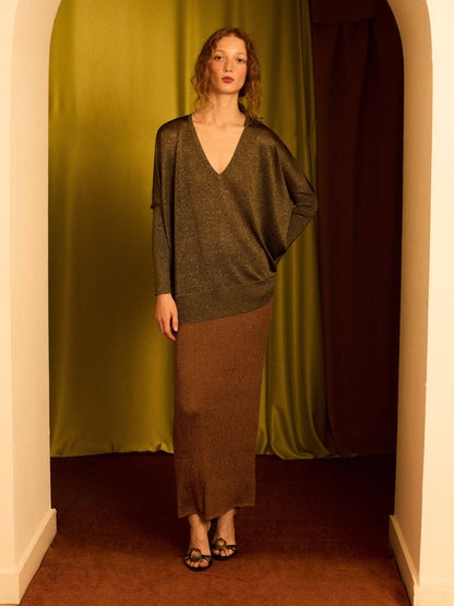 Jersey de lurex pico verde