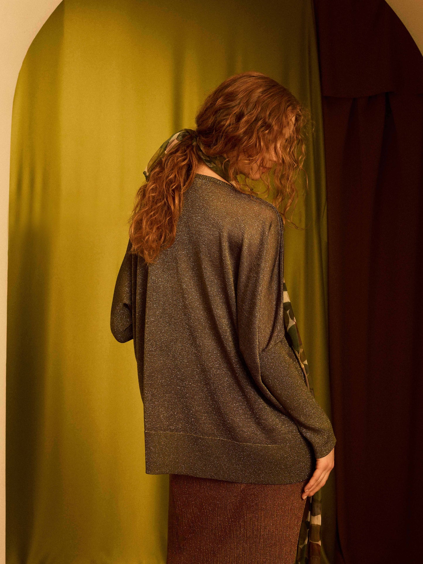 Jersey de lurex pico verde