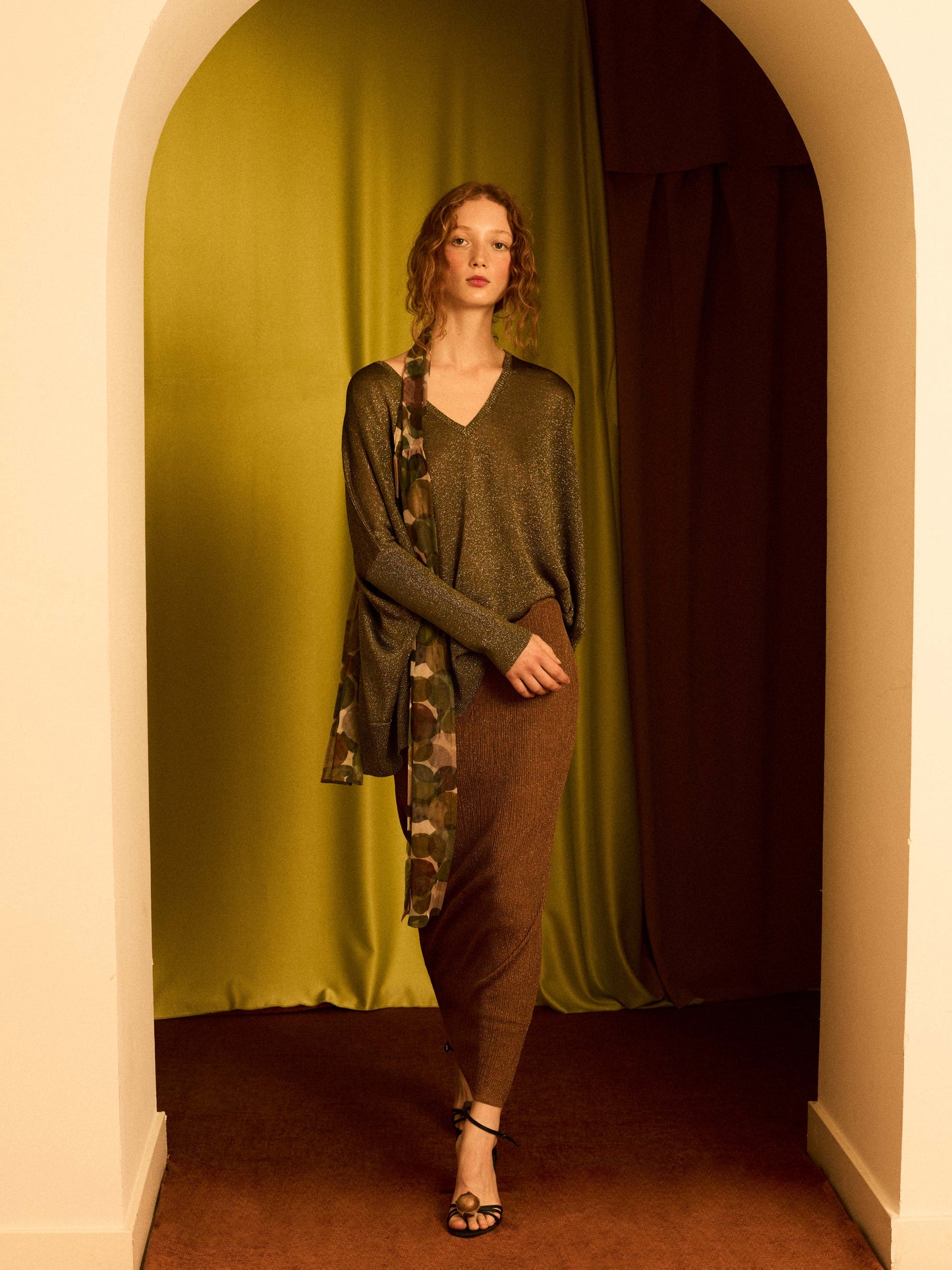 Jersey de lurex pico verde