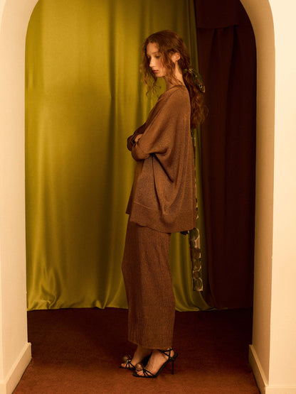 Jersey de lurex pico cobre