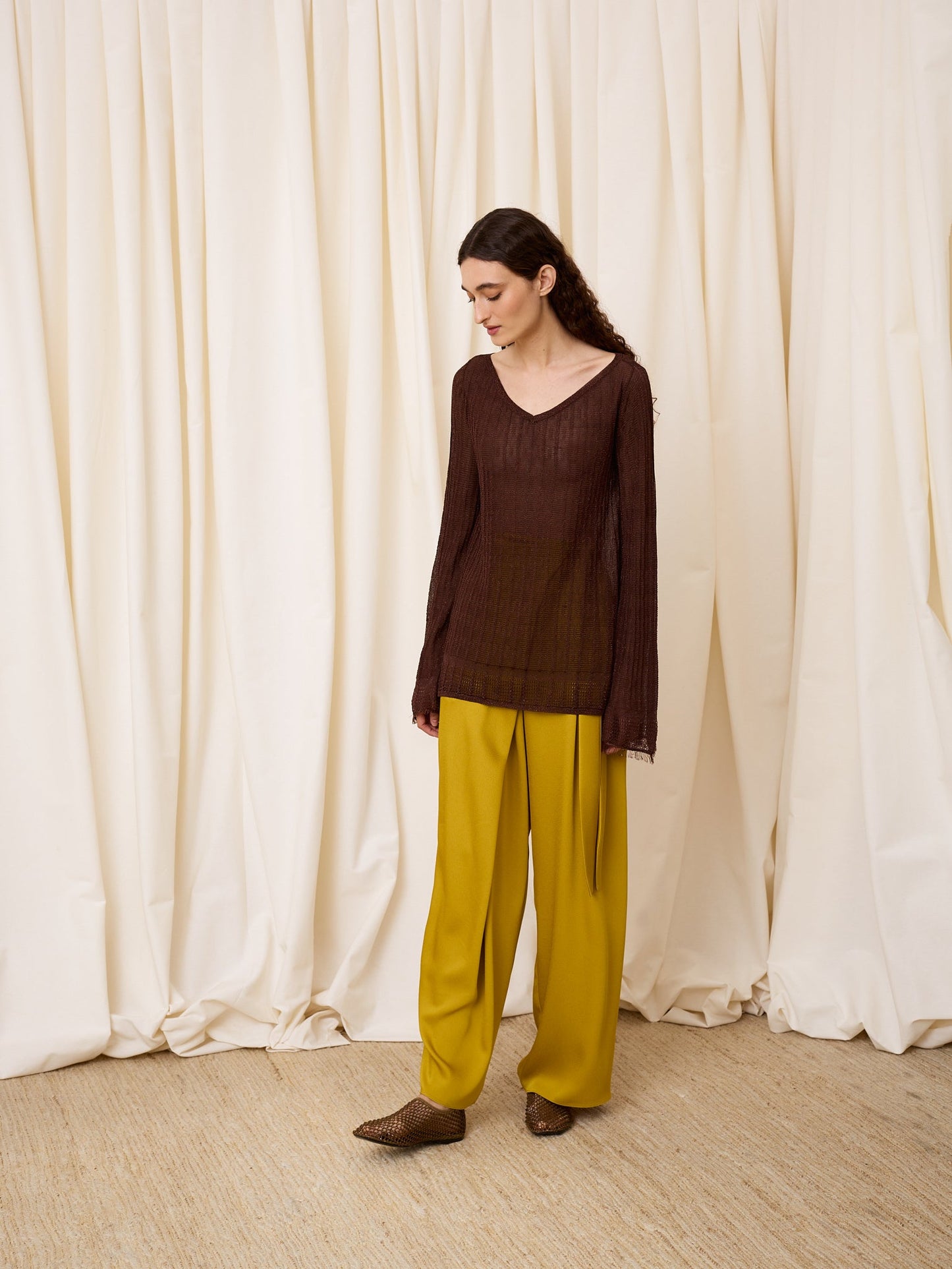 Jersey pico lurex chocolate