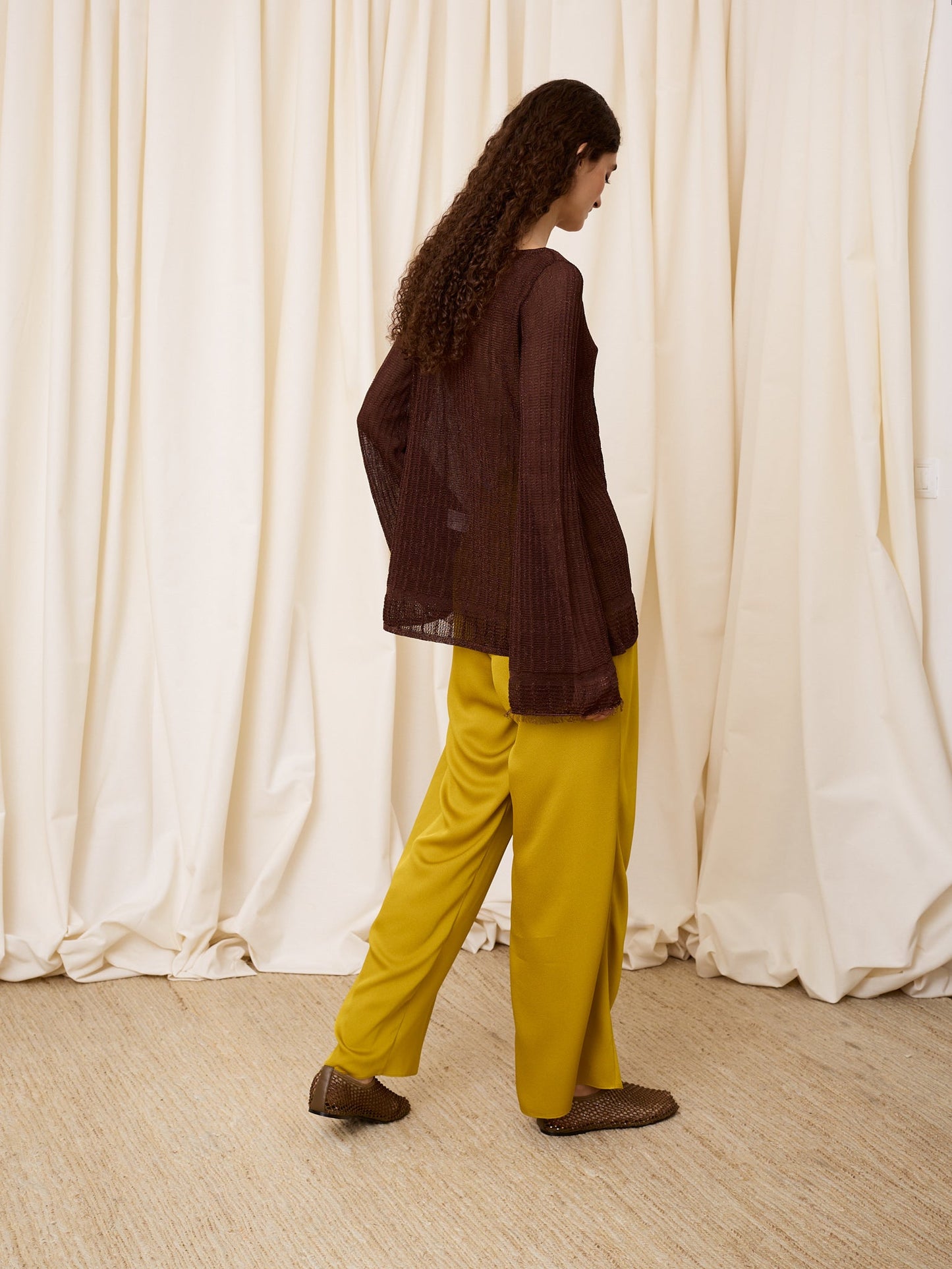 Jersey pico lurex chocolate