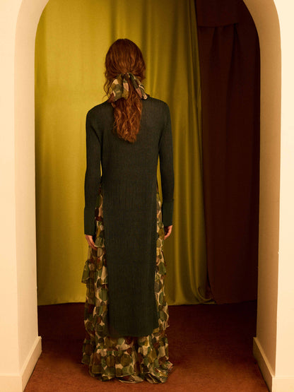 Jersey largo lurex plomo