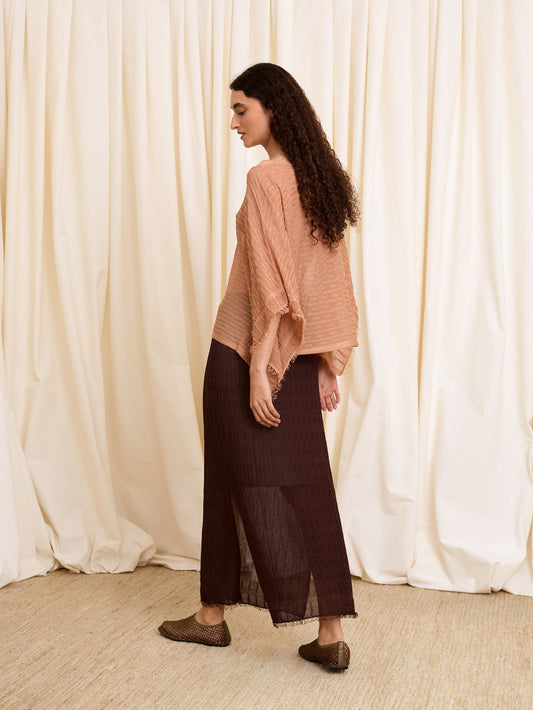 Poncho lurex rosa