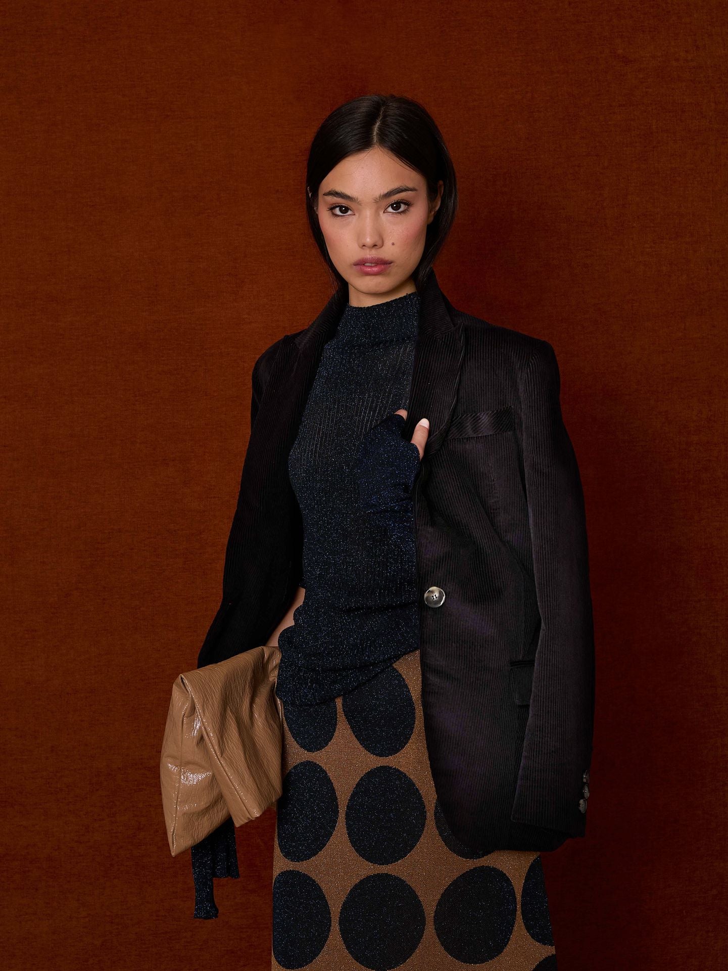 Blazer de pana negra