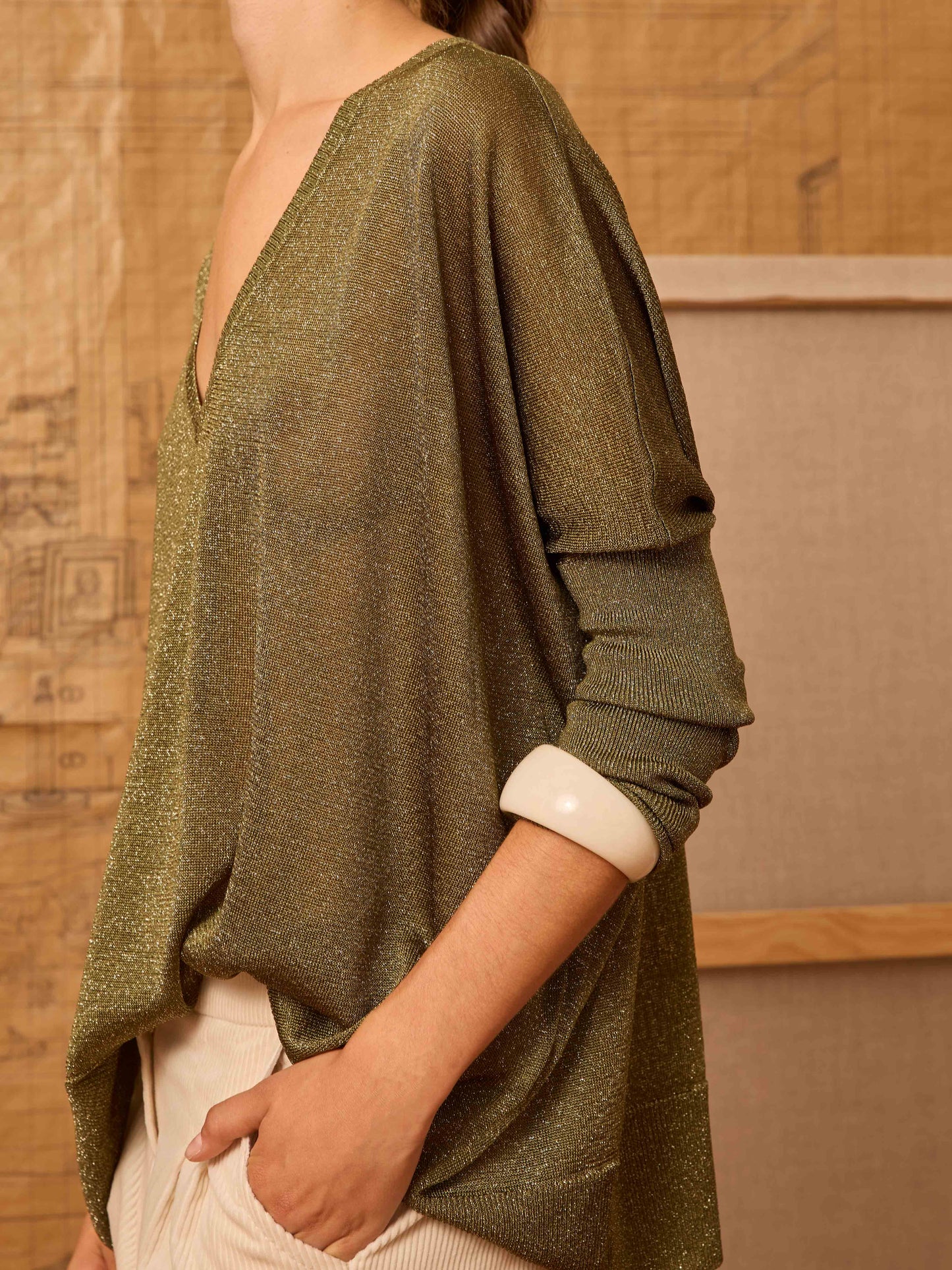 Jersey de lurex pico verde