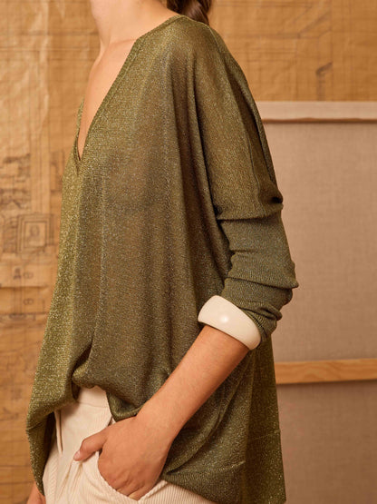 Jersey de lurex pico verde