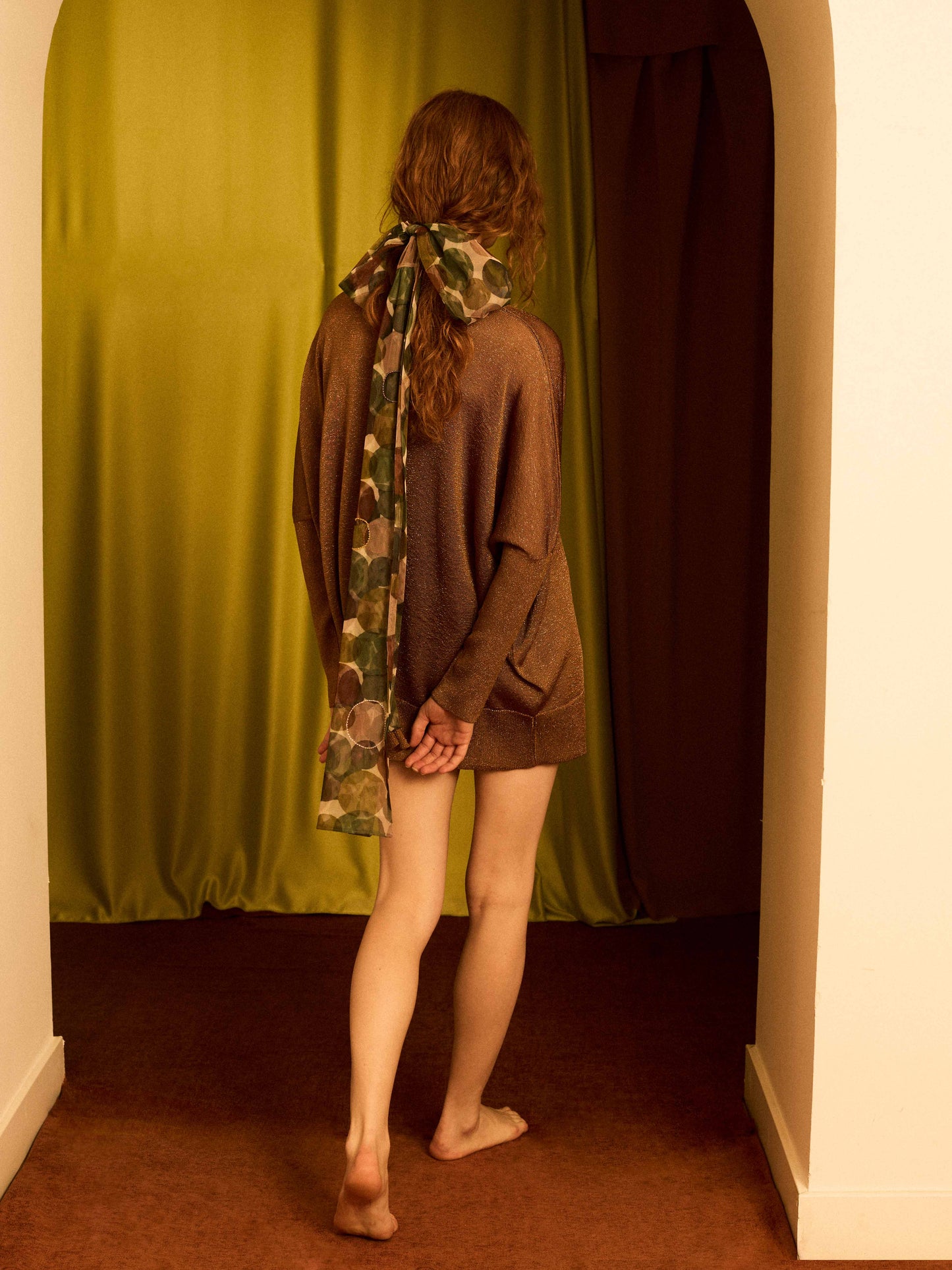 Jersey de lurex pico cobre