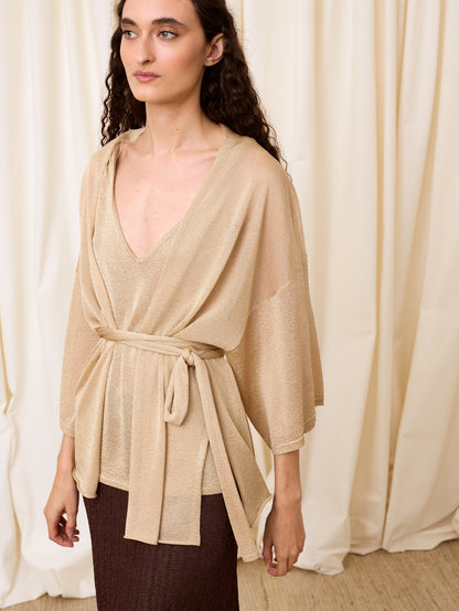 Chaqueta lurex dorada