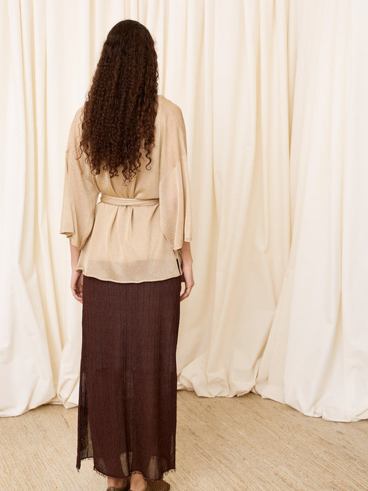 Chaqueta lurex dorada