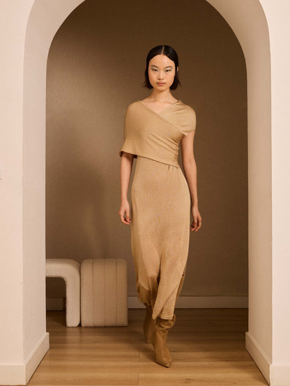 Vestido dorado de lurex