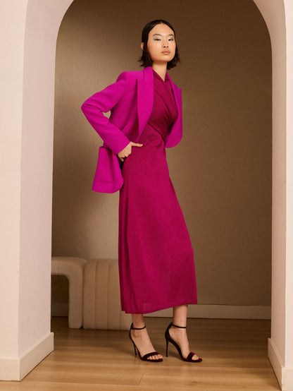 Vestido fucsia de lurex