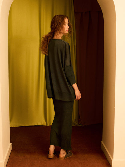 Jersey de lurex pico plomo