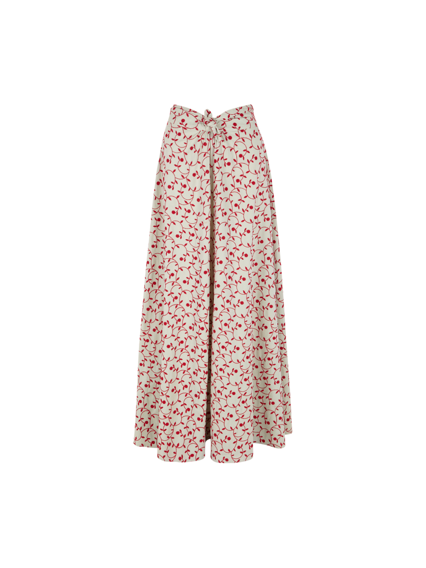 Falda verde agua bordada