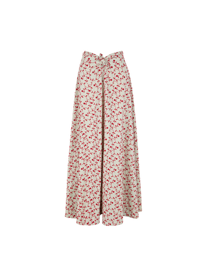 Falda verde agua bordada