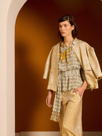 Blusa grangos café celeste