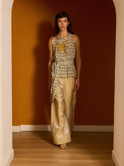 Blusa grangos café celeste