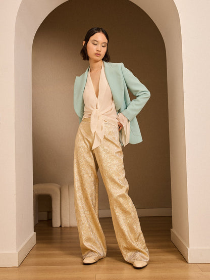 Blusa cruzada marfil