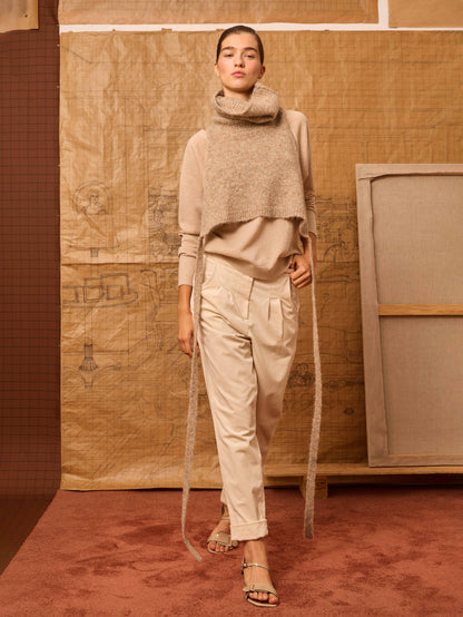 Jersey doble pico beige