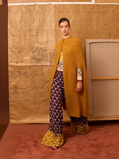 Jersey greca de intarsia amarillo