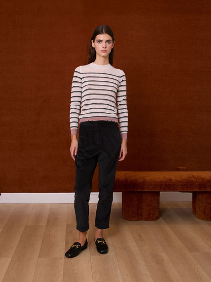 Jersey blanco de rayas