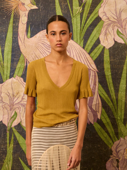 Jersey de pico verde oliva