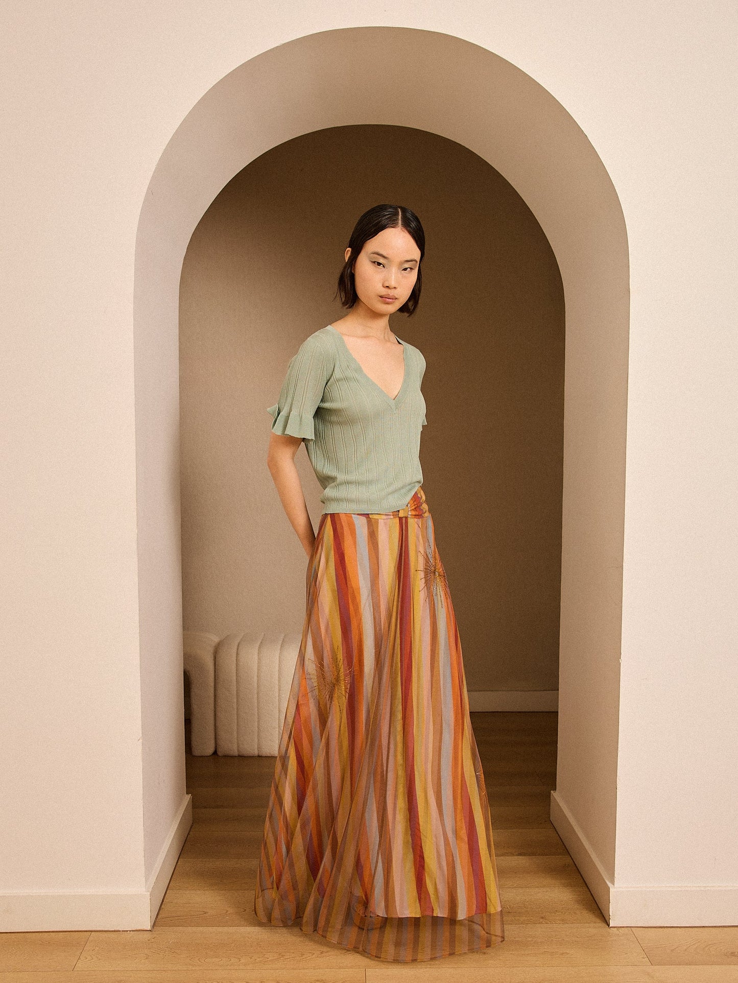 Jersey de pico verde agua