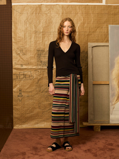 Jersey de cuello pico negro