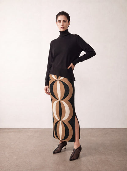 Jersey cuello alto negro