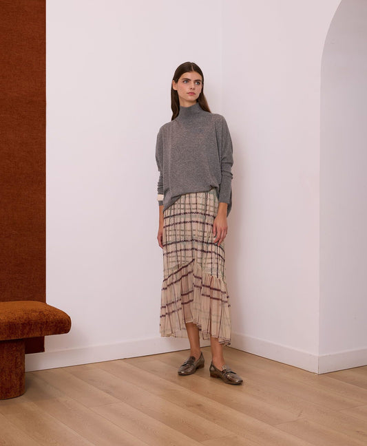 Jersey cuello alto gris