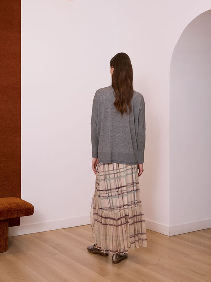 Jersey cuello alto gris