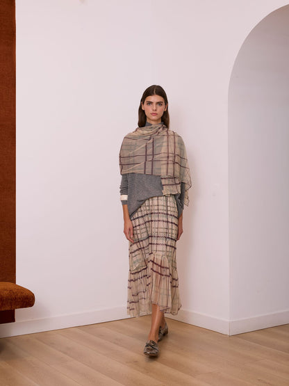 Jersey cuello alto gris