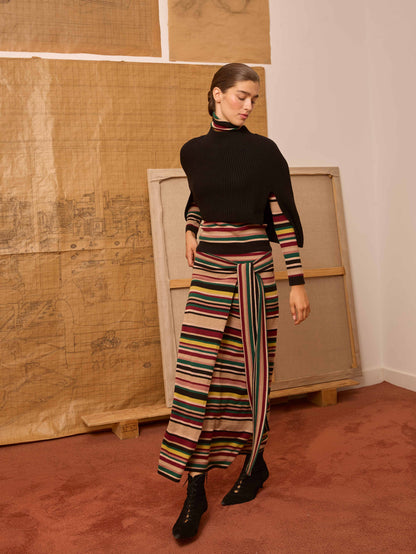 Falda pareo multirayas