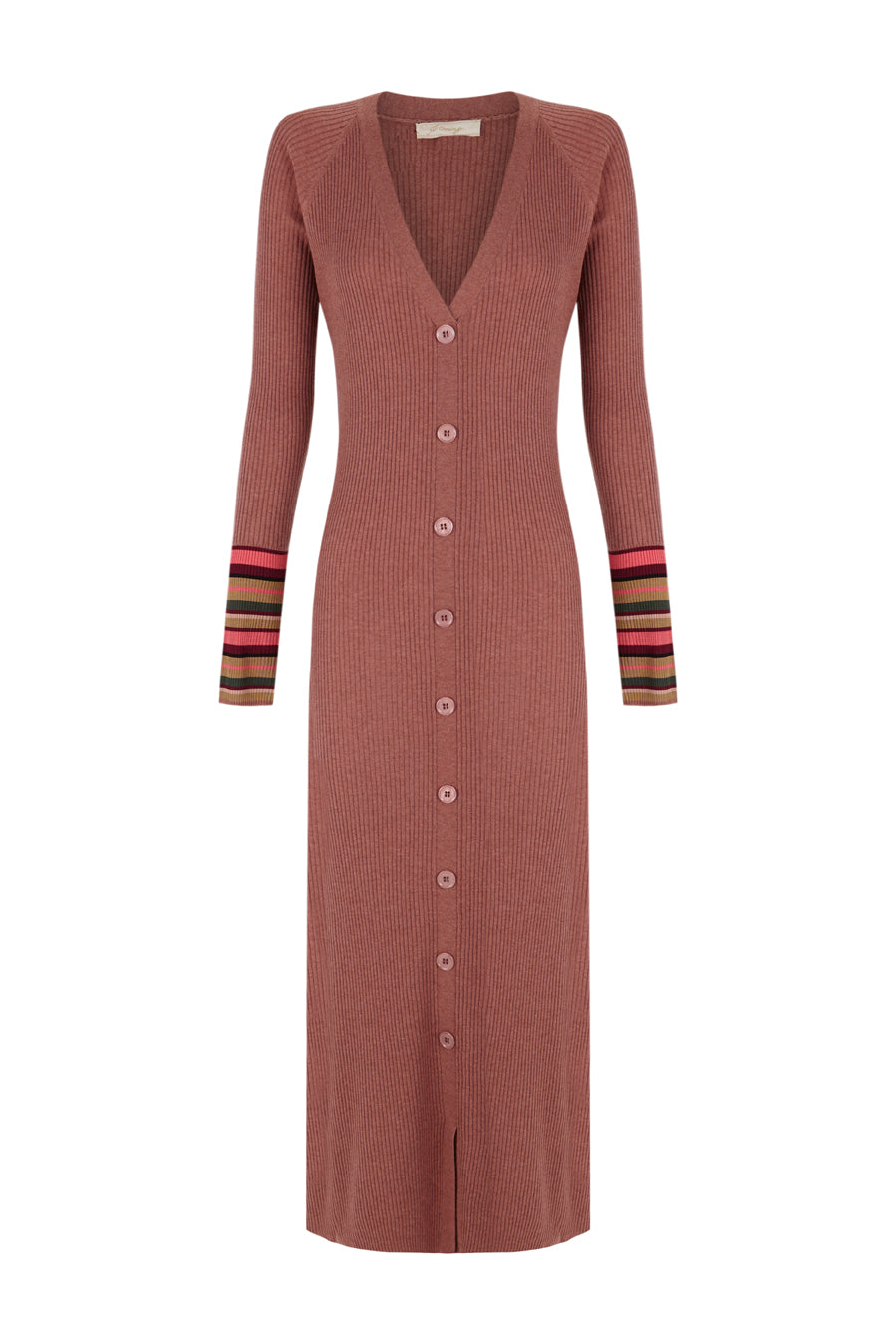 Vestido abotonado rosa antiguo