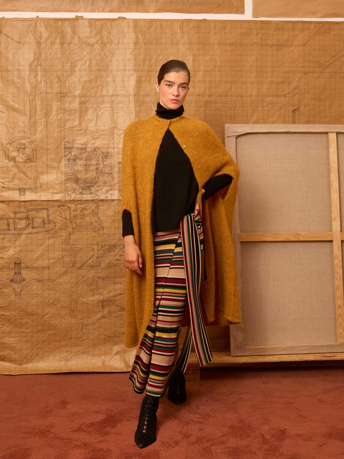 Falda pareo multirayas