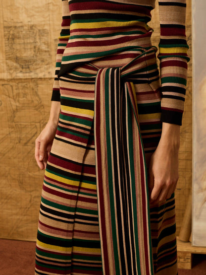 Falda pareo multirayas