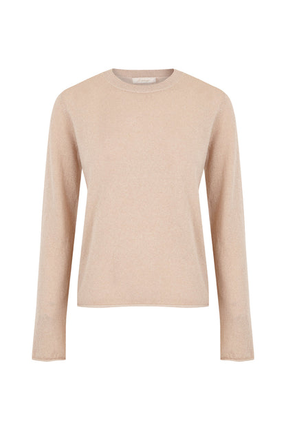 Jersey cuello caja beige