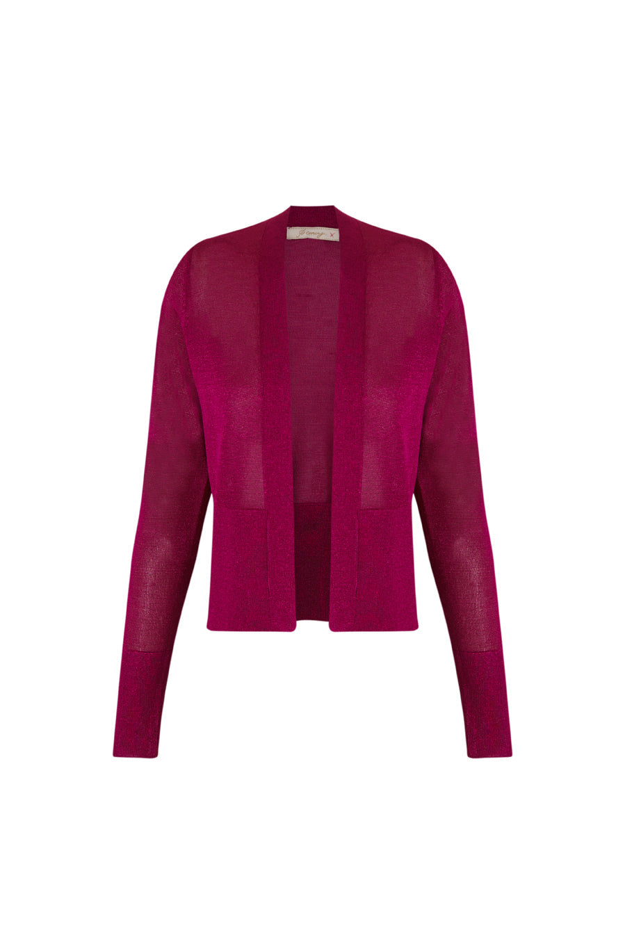 Chaqueta fucsia de lurex corta