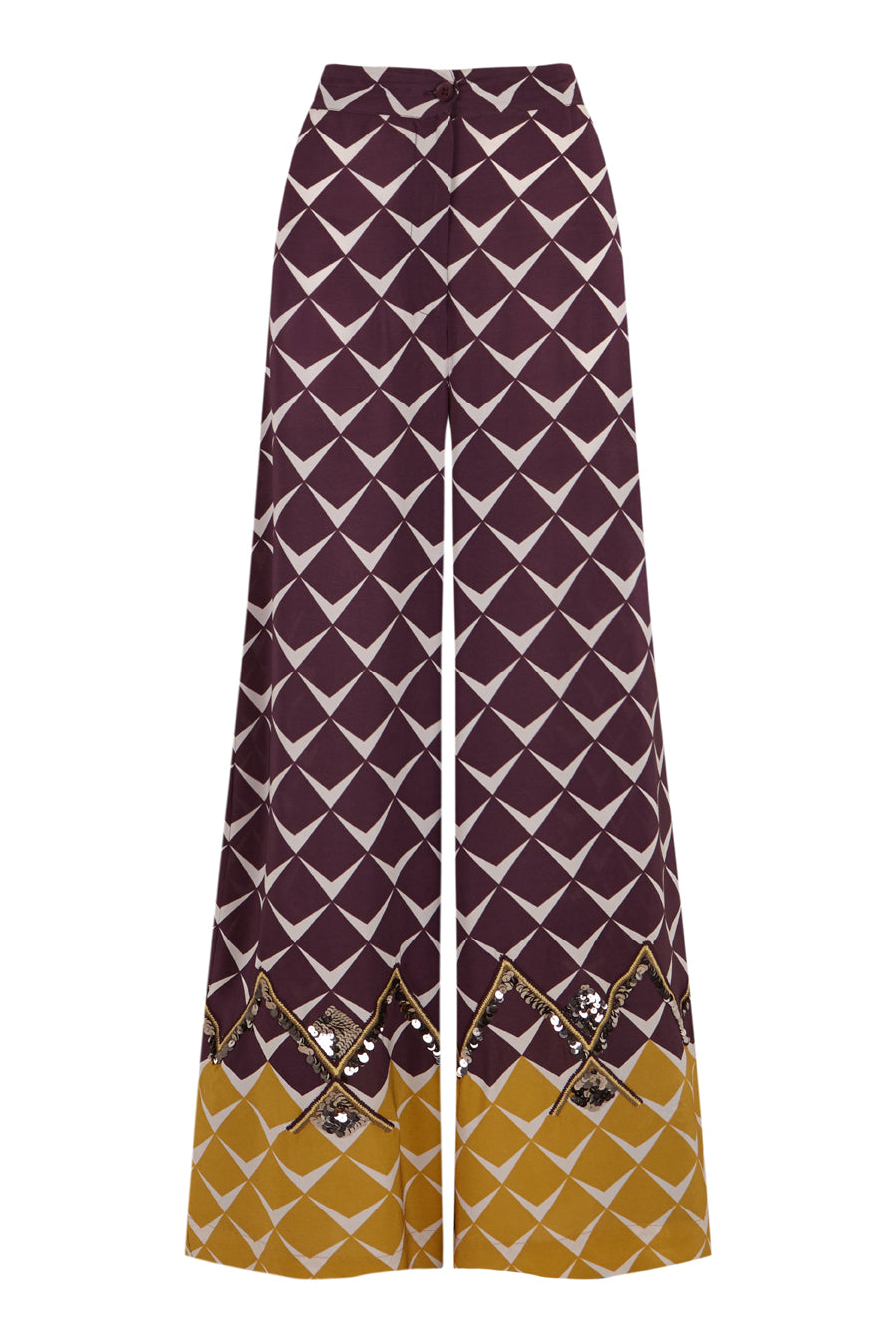 Pantalón greca granate