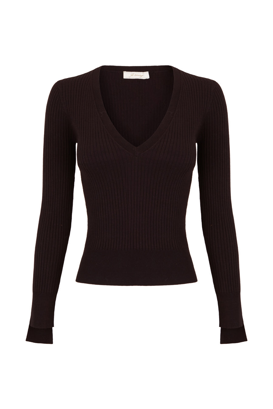 Jersey de cuello pico negro