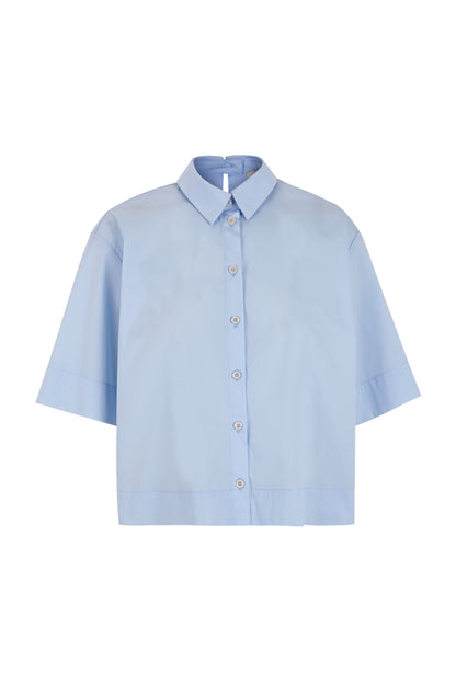 Camisa azul de popelín