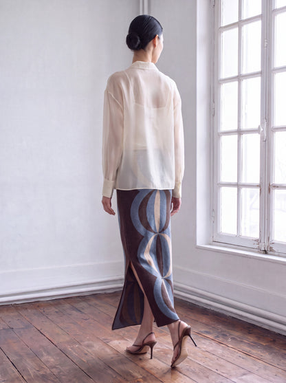 Blusa cruzada marfil
