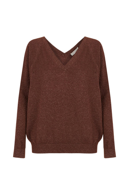 Jersey doble pico marrón